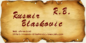 Rusmir Blašković vizit kartica